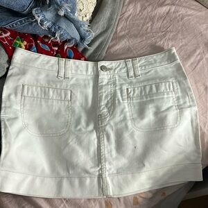 white jean skirt